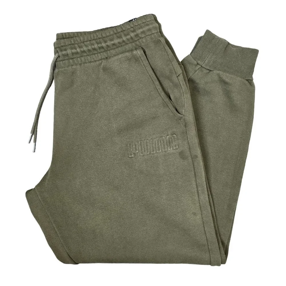PUMA Men's Fleece Jogger Forest Green Sz L